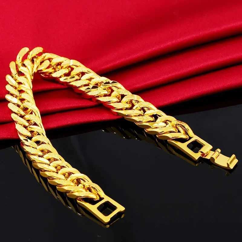 18k gold bracelet for men and women Au750 buckle bracelet for boss chain gift certificate linkXJ250219