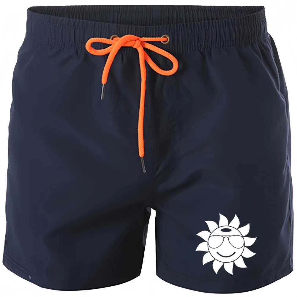 Men Loose Beach Shorts Drawstring Quick Dry Sun with sunglasses Shorts For Summer Women Male Print Casual Oversized Sport Shorts X250220