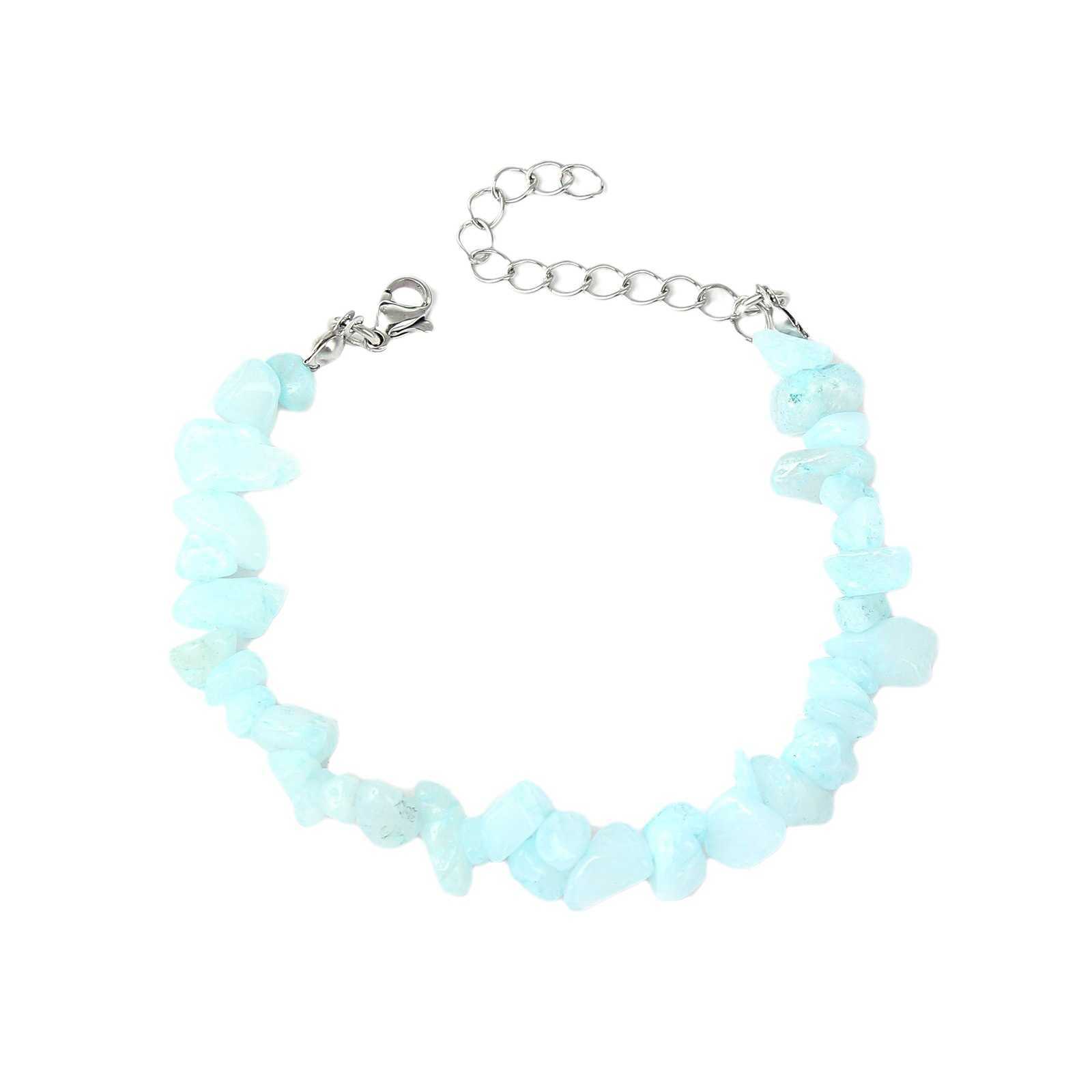 Charm Bracelets New hot selling accessories fashionable beach vacation style personalized and versatile crystal broken stone bracelet for women H25220