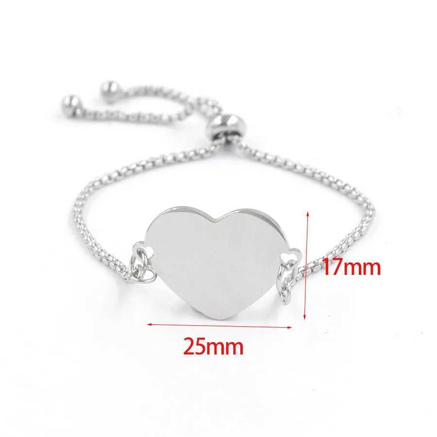 10pcs DIY bracelets for womenHeart Stainl charms Steel Heart Charm Bracelets For Womens Romantic Cute wristbandXJ250219