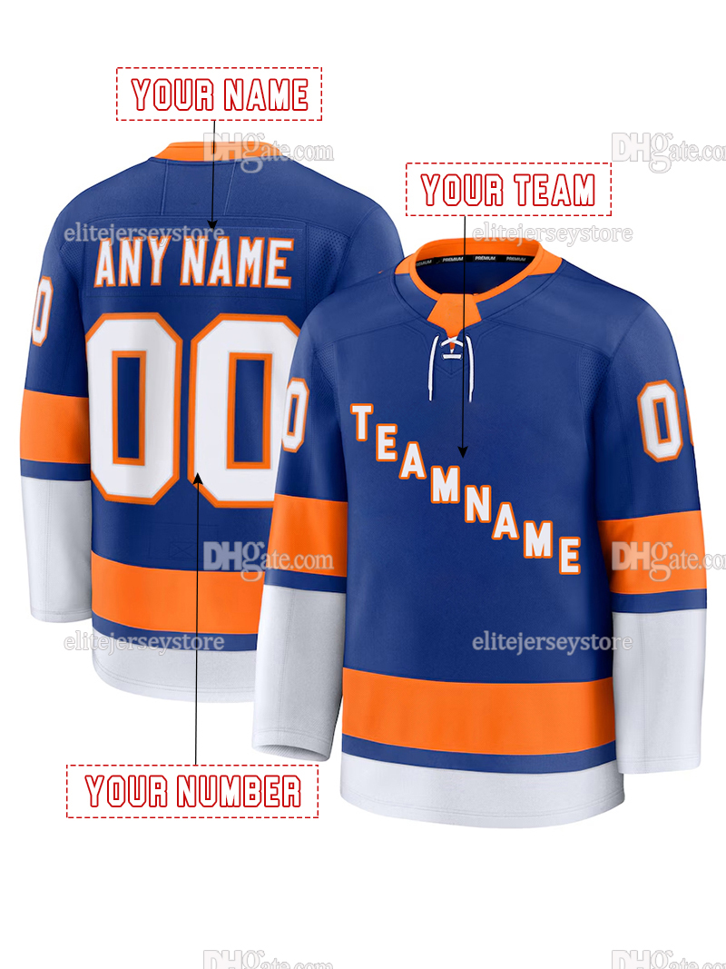 Personalized Custom Hockey Jersey Barzal Cizikas Horvat Nelson Lee Martin Dobson Sorokin Embroidered Letter Number Design