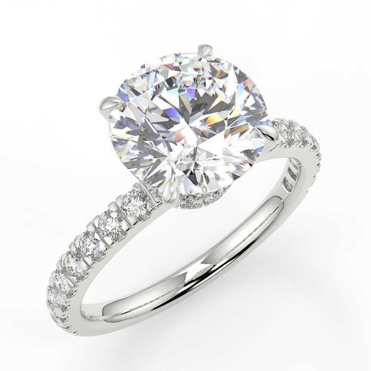 Moissanite 14K Gold Diamond Ring Big Gold Ring Jewelry Rings Engagement