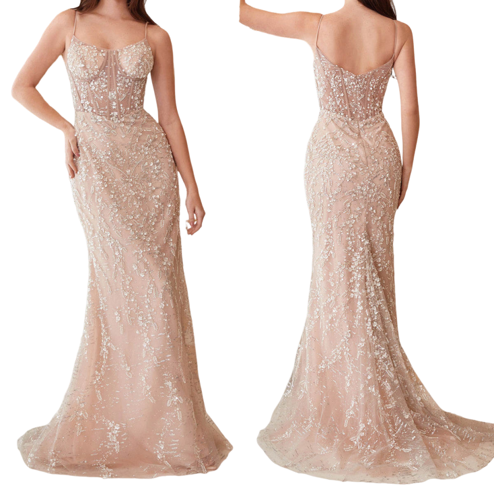 Glitter Elegant Mermaid Prom Dresses For Women With Spaghetti Strap Sequins Evening Party Dress Floor-Length Special Occasion Customized Plus Size Ves