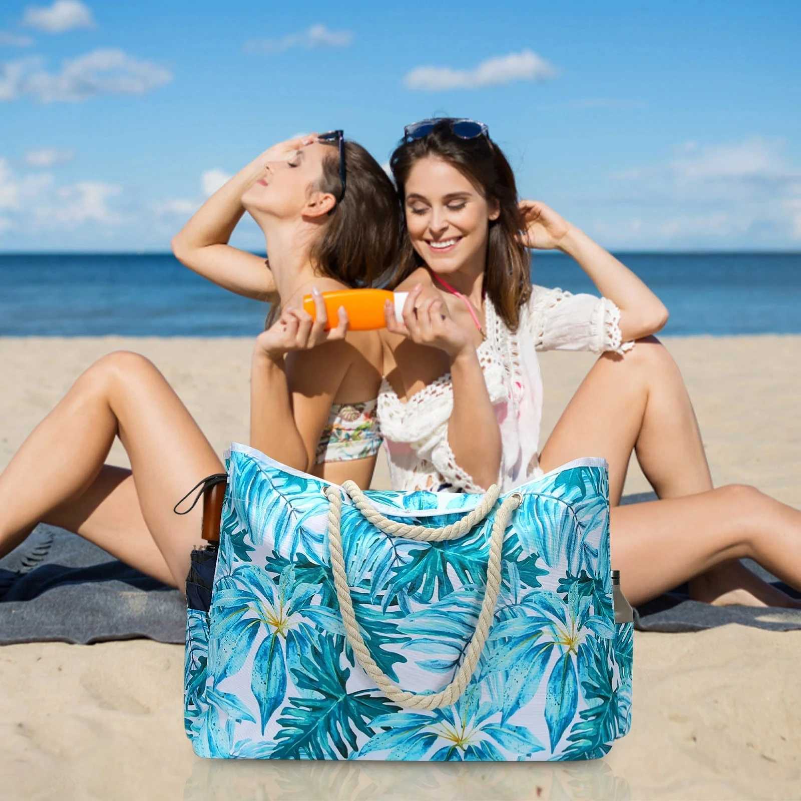 Summer Womens Shoulder Tote Bag Beach Bag Large Capacity Handbag Waterproof Fitness Swimming Pool Bag Travel Holiday Bag Z250219
