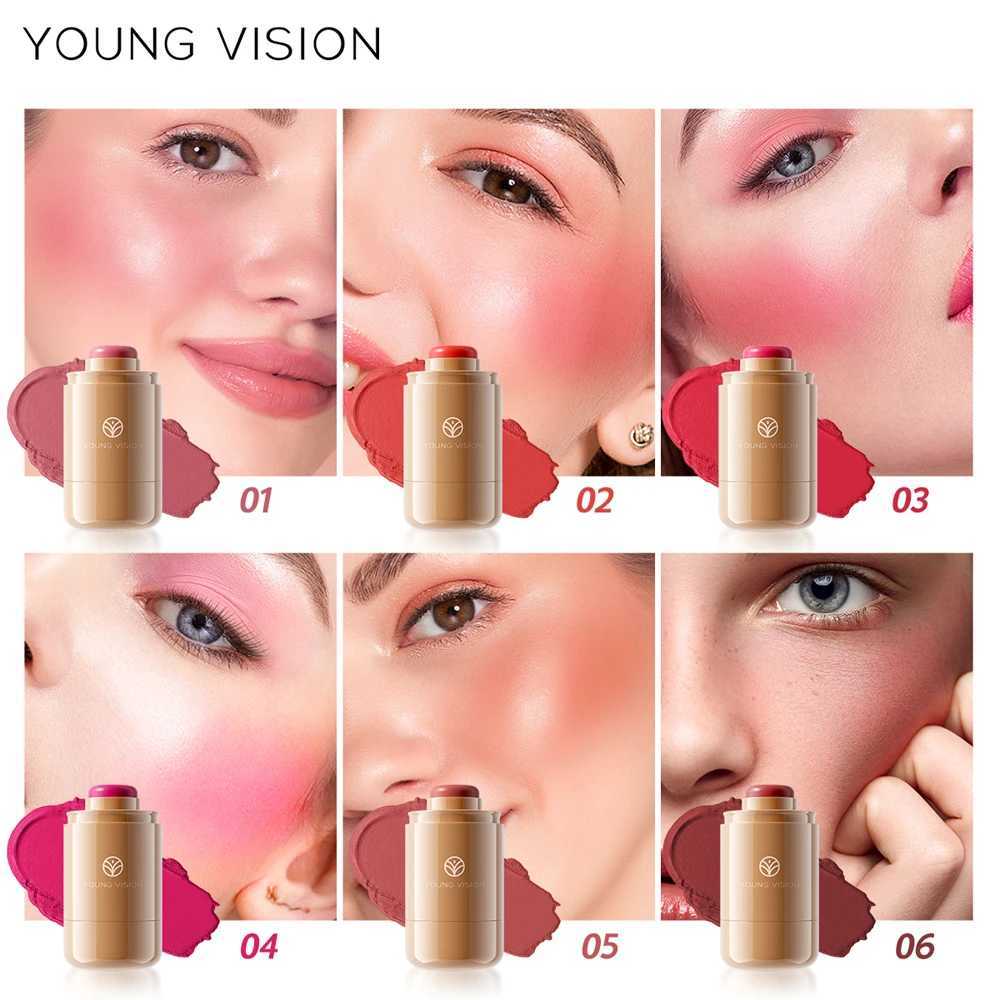 VISION natural 6 color powder best stick matte portable lip and cheek pocket rouge creamW250220