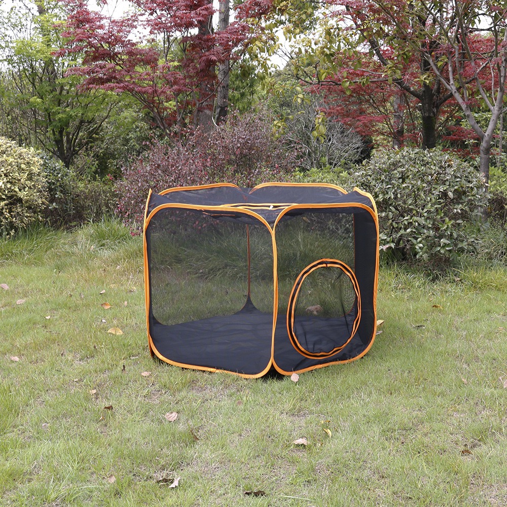 Outdoor Cat Enclosures Playground Outside House for Cats Portable Cat Tent, Circle Playpen Tunnel, for Kitty and Small Animals Within Storage Bag