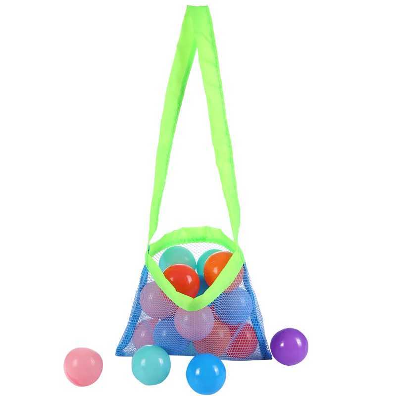Ultralight Outdoor Mesh Beach Bag For Kids Children Beach Shells Toys Clothes Pocket Toy Storage Organizer Foldable Portable Bag Z250219
