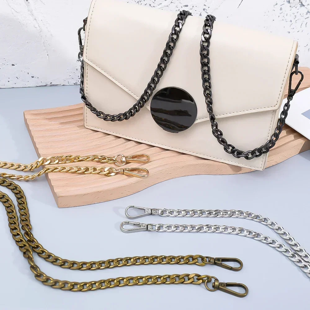 120cm Metal Aluminum Bag Chain Replacement Parts Accessories for HandWoven Shoulder Handbag DIY Handmade Detachable Straps y250213