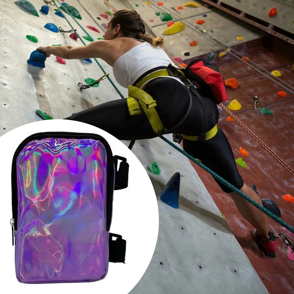 Womens Holographic Thigh Bag Adjustables Straps Waist Pouch For Outdoor Waterproof Running Sports Mobile Phone Holder 250219