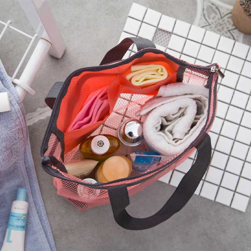 Travel Beach Organization Storage Bag Closet Organizer Clothing Portable Outdoor Wash Swimming Bag Mesh Storage Bag Travel Bag Z250219