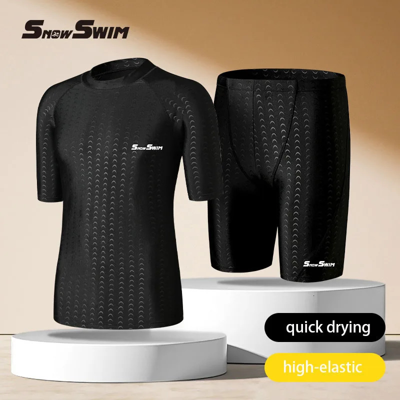 High quality mens swimsuit shorts onefifth quick drying loose enlarged size swimming kit anti awkward 250220
