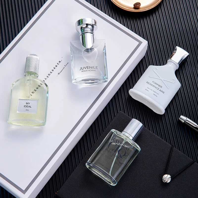 Floral Scent 25ml Mens Perfume Set Silver Charm Mountain Spring Fresh Lasting Light Fragrance Brand New High-end Natural SprayXJ250220