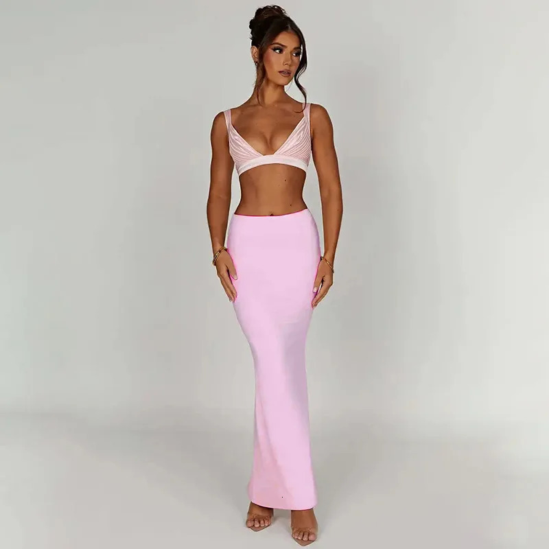 Elegant Black Trumpet Skirts Fashion Slim High Waist Skirt Female 2023 Solid Office Long Spring Summer Y2K 250220