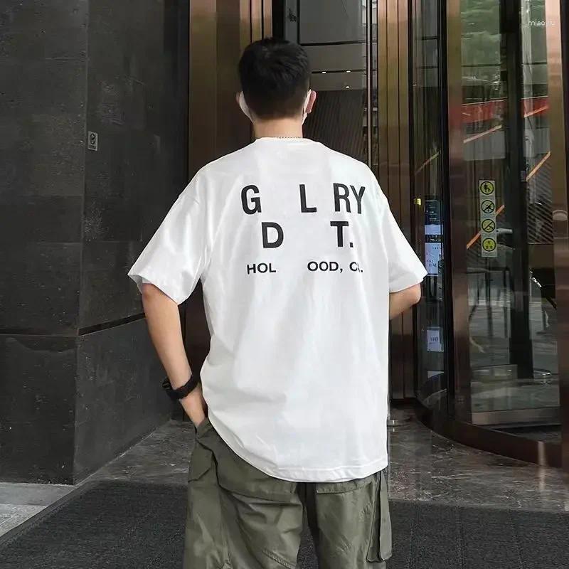 Men's T Shirts American Designer Mens T-shirt Luxury High-end Letter LOGO Cotton Couple Short Sleeved Top High-quality Womens Shirt Tee