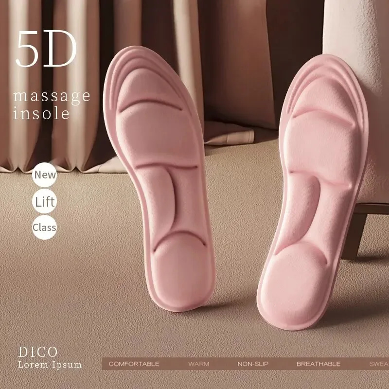 Memory Foam 5D Sport Insoles for Shoes Women Men Deodorant Breathable Cushion Running For Feet Care 250219