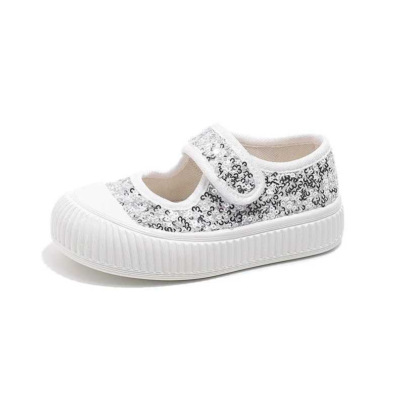 mary janes Autumn Childrens Fashion Glitter Shoes Kids Breathable Casual Sneakers Princess Girls Chic Bling Shoes Child H06125 X250220