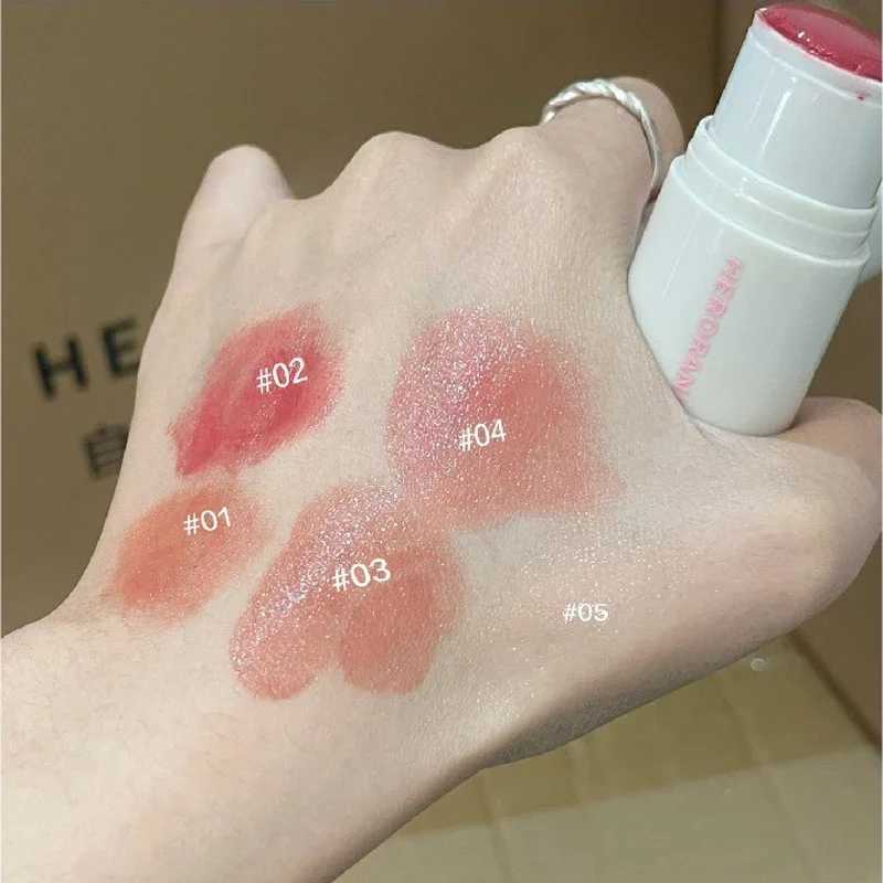 Double-ended B Stick Sponge Soft Face Brightening Water Light High Gloss Cream 2 in 1 Peach Pink Cheek Tint Makeup CosmeticsW250220