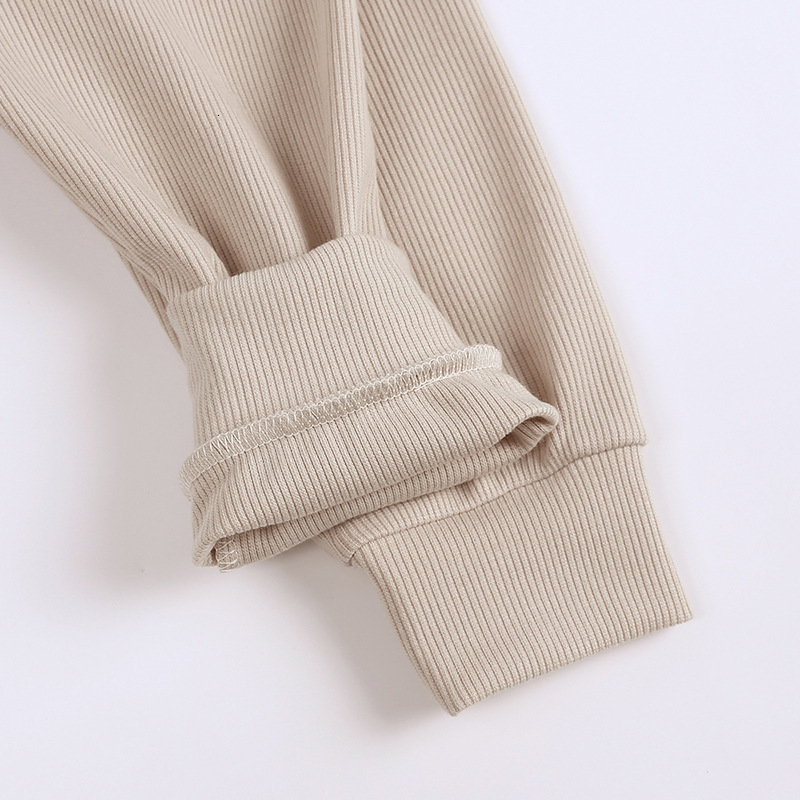 INS2025 Autumn/Winter Round Neck Rainbow Embroidered Long Sleeve Pants Baby Pit Bar Set Childrens Two Piece Set 220909