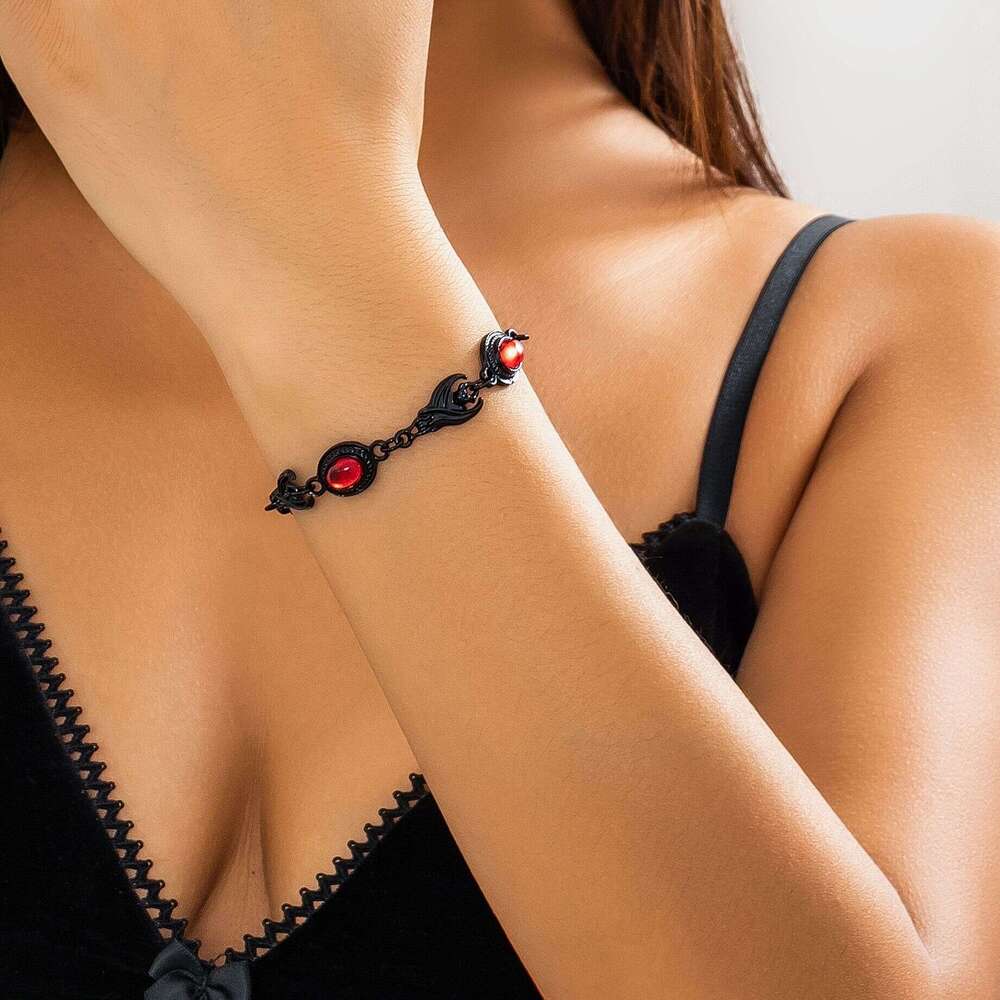Jewelry Halloween Personalized Devil Gothic Necklace, Crowd Cyber Ghost Necklace