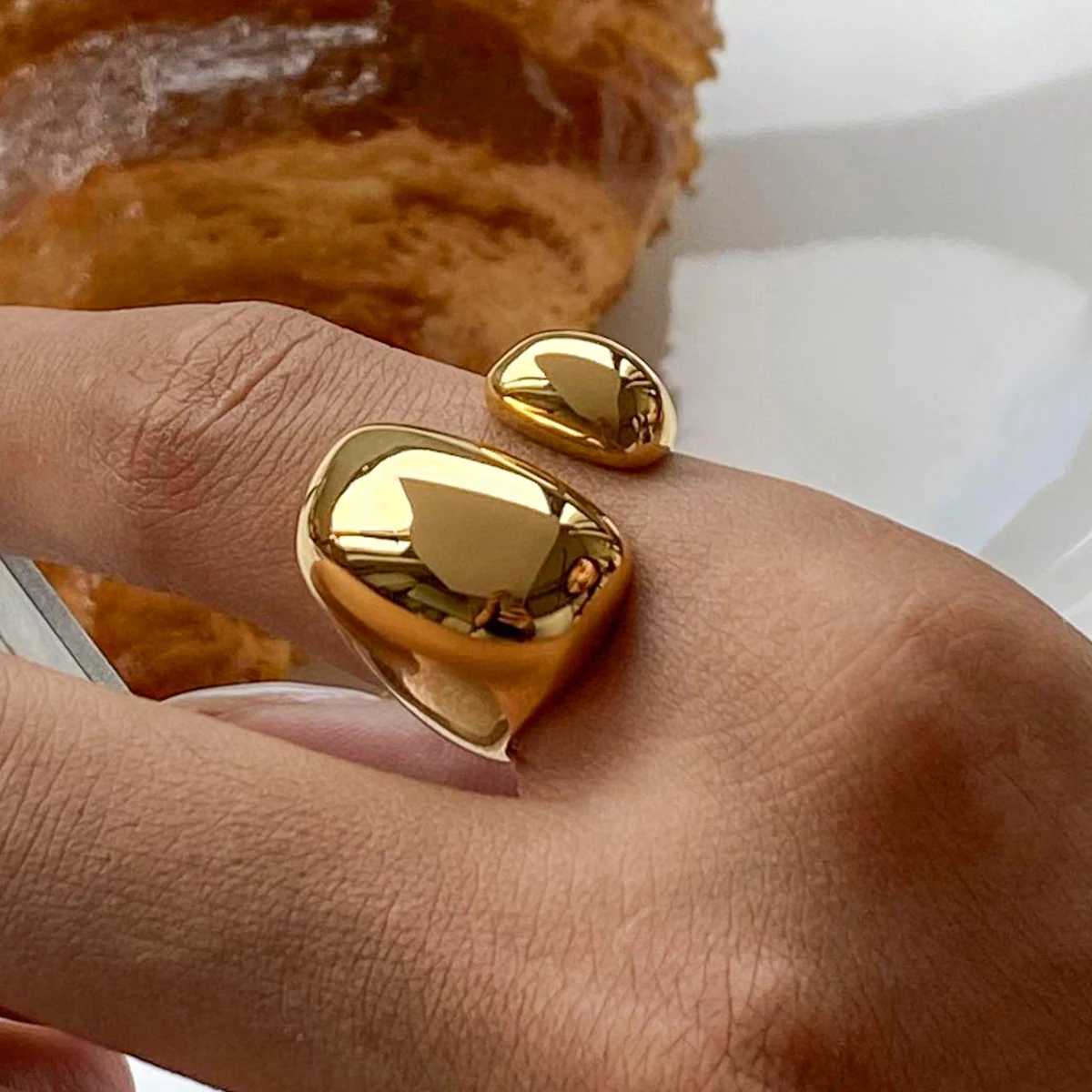 Uworld Minimalist 316L Stainless Steel INS Ring High Quality Waterproof Charm Metal Gold Silver Fashion Finger Jewelry X250220