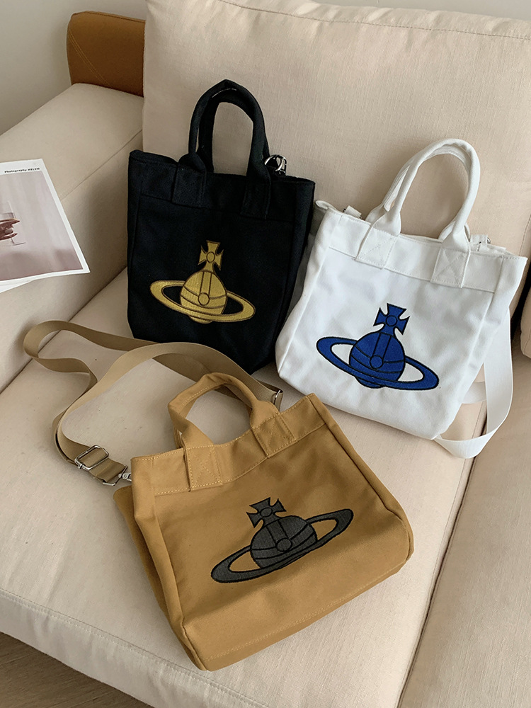 Saturn canvas bag Trend American large capacity Tote bag hand bill shoulder cross body bag