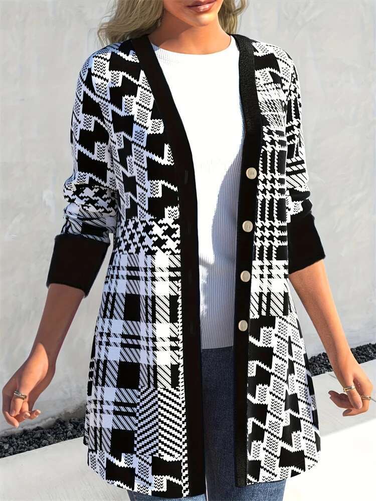Plus-Size Spring And Summer New Casual Fashion Cardigan Long-Sleeved Jacket, Plus-Size Women's Clothing