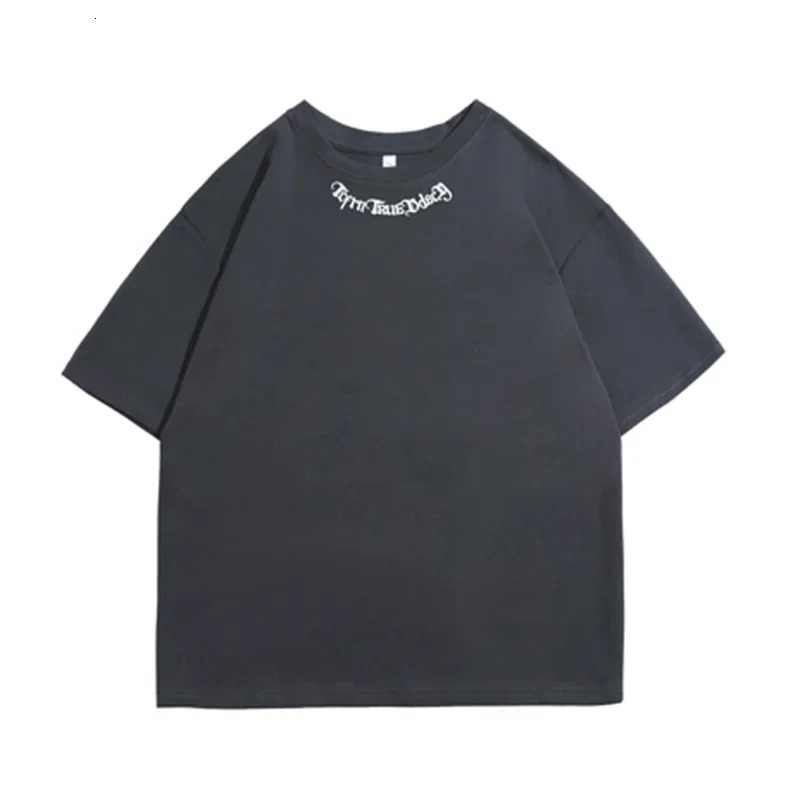 Mens Oversized Tshirts White Cotton T Shirt 5XL for Men Casual Summer Wear Letter Fashion Print Neck Tee Shirts Clothing 250211wtt