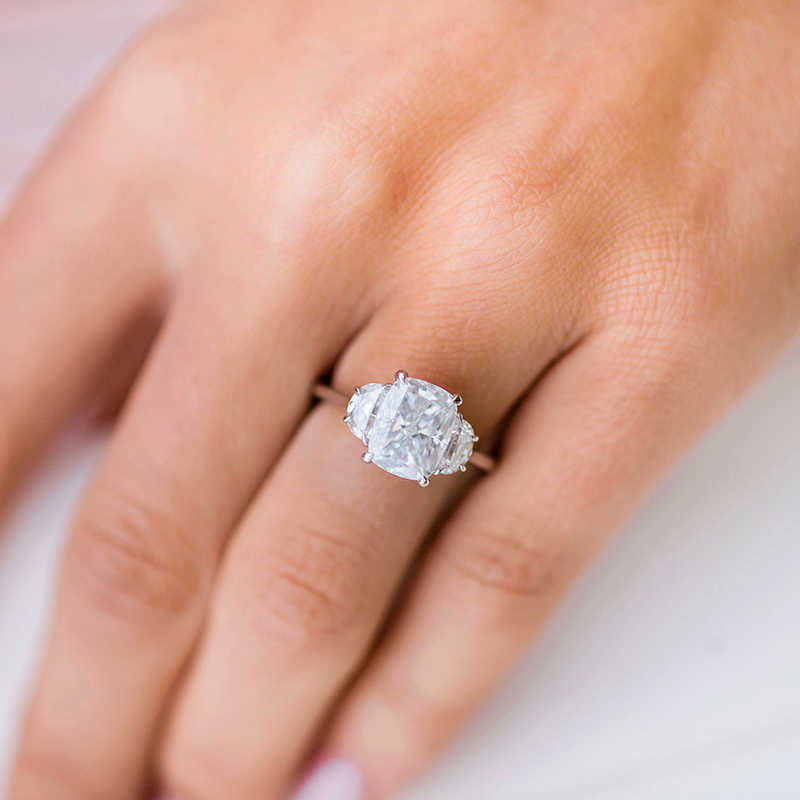 Luster 10/14k Jewellery Moissanite Engagement 18k Yellow Custom Gold Ring for Women