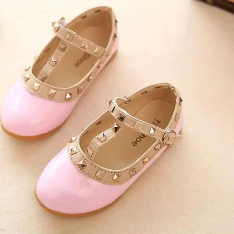 CHIldren casual shoes girls spring autumn leather shoes fashion princess baby shoes Kids girls sandals X250220