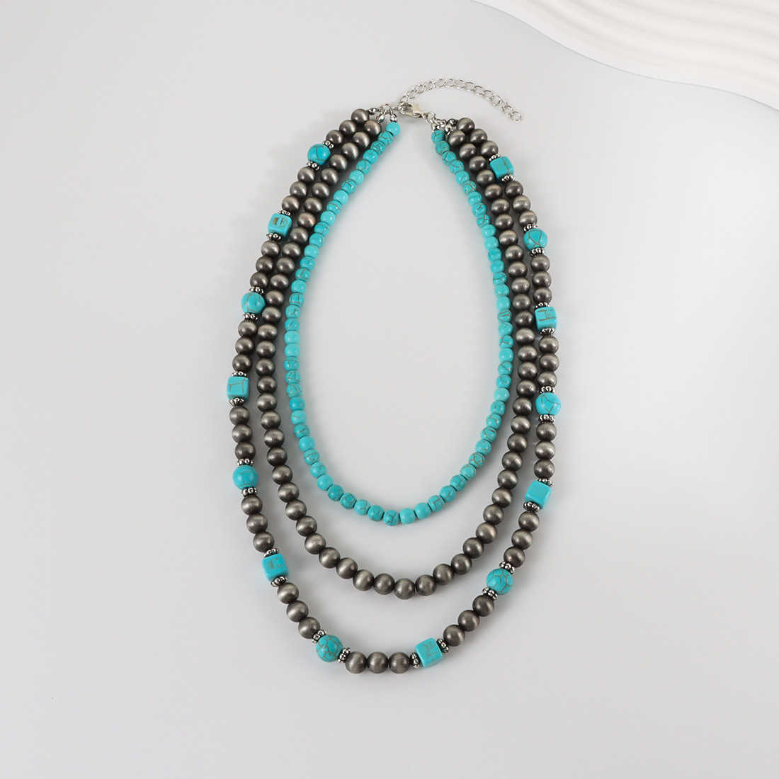 Pendant Necklaces Jewelry ethnic style handmade bead turquoise necklace NK24160 H25219