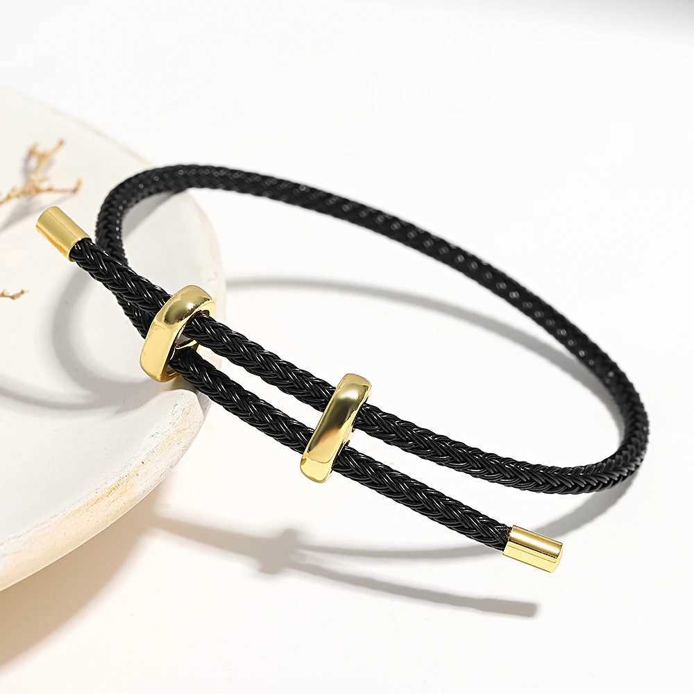 Greatera Tren Red Thread String Bracelets for Women Men Stainl Steel Braided Rope Adjustable Charm Bracelet Unisex JewelryXJ250219