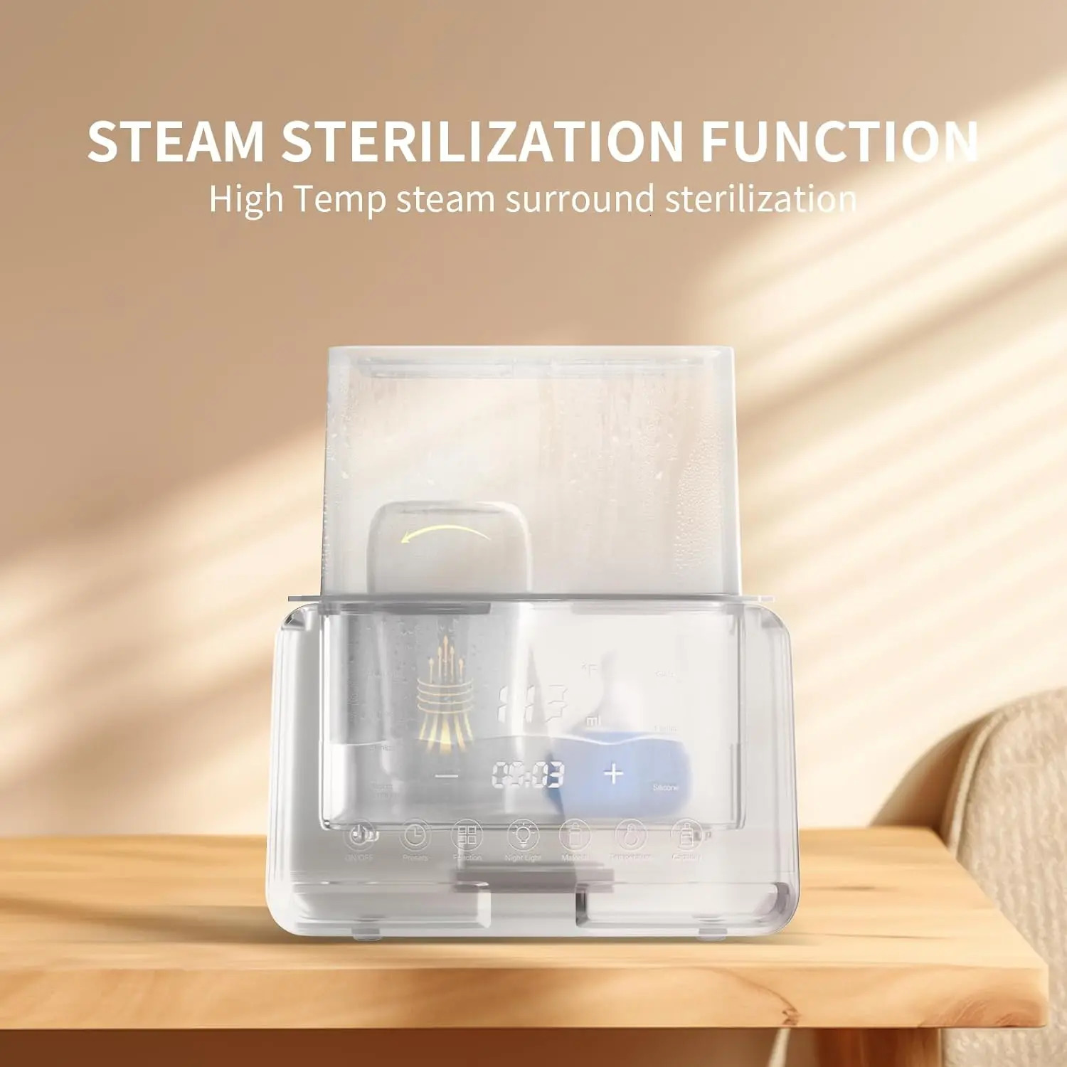 Baby Feeding Bottle Warmer Sterilizer Sanitizer for Bottles Eletric Steamer LED Touch Screen 250117