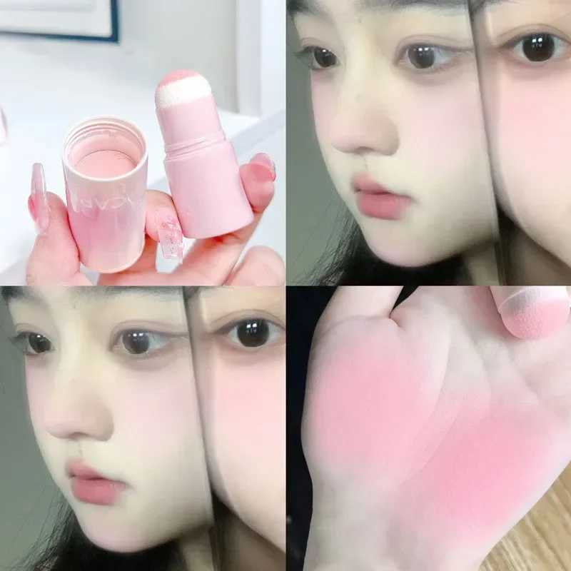 B Stick Monochrome Natural Matte Peach Pink B Powder Sponge Head Multi-use Contour Shadow Cheek Pigments Rouge CosmeticW250220