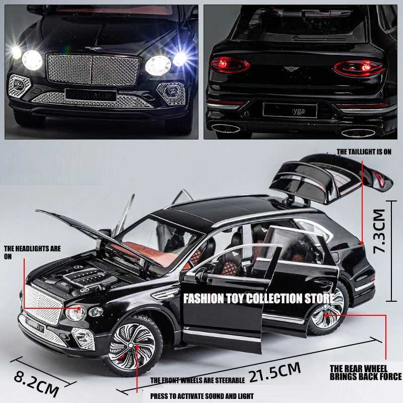 1 24 Bentlet Bentayga alloy car model die-casting toy car decoration toy with sound and light childrens giftXJ250407