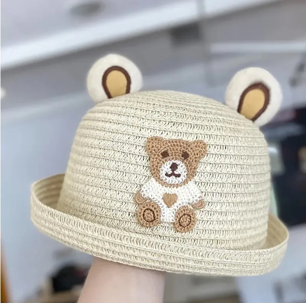 Childrens Fisherman Hat Kids Grass Hat Boys Girls Headgear Summer Breathable Sunshade Cap Cute Travel Headgear Sunscreen Products