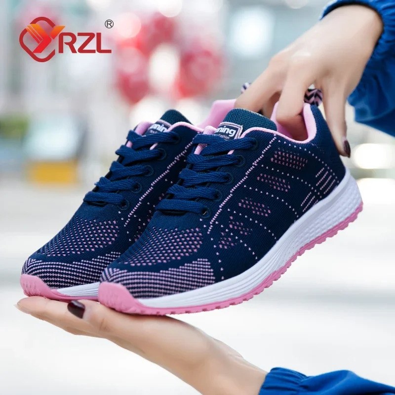 YRZL Womens Running Shoes Breathable Mesh Trainers Comfortable Sneakers Men Tennis Unisex Women 250219