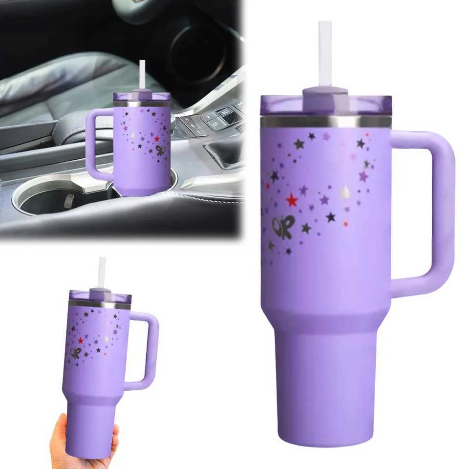 40oz Double-Layer Insulated Cup with Lid Straw Water Cup Stainless Steel Vacuum Insulated Mug for Cold Hot BeveragesT250220