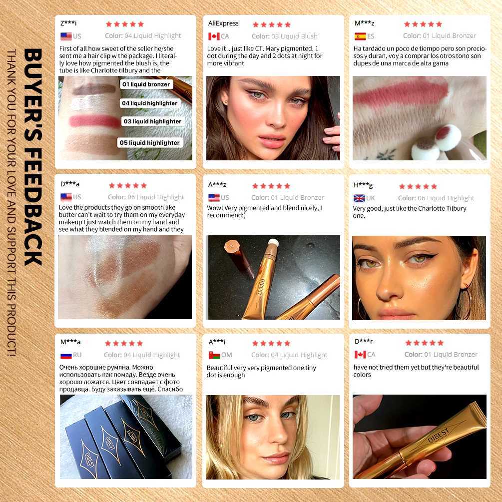 QIBEST Pink Peach Liquid B Velvet Matte Ber Face Pigment Stick Lasting Natural Cream Cheek Tint B MakeupW250220