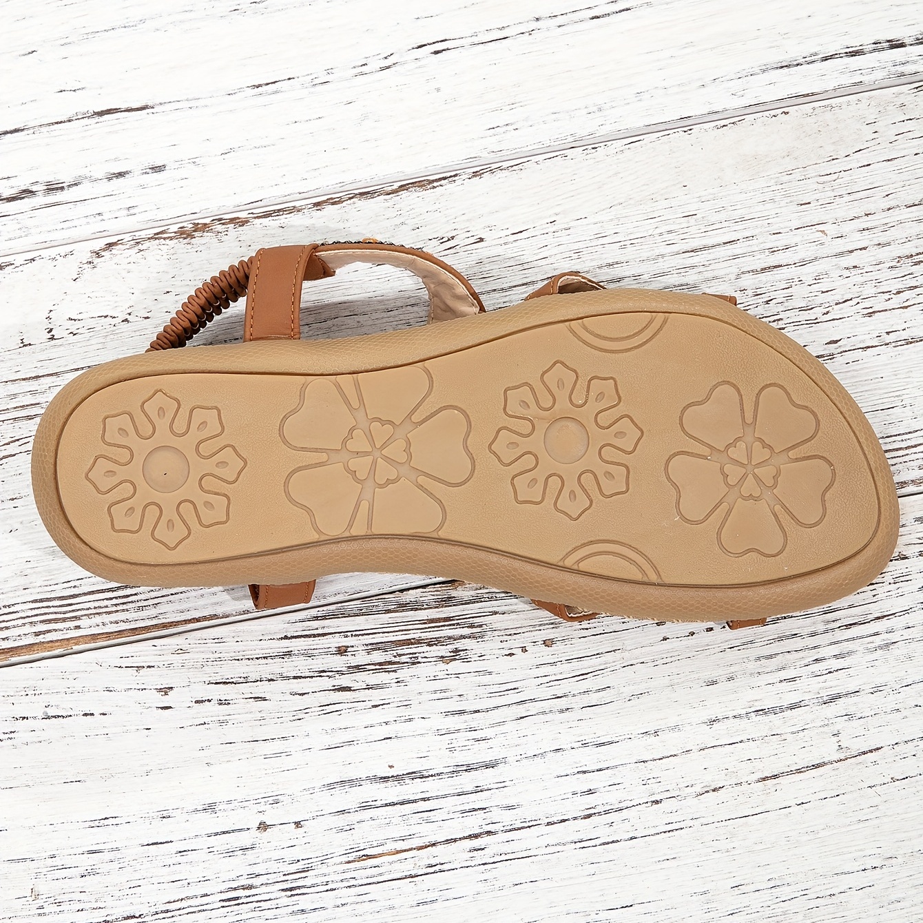 Women's rhinestone butterfly flat sandals, Bohemian open-toe elastic summer shoes, casual beach sandals