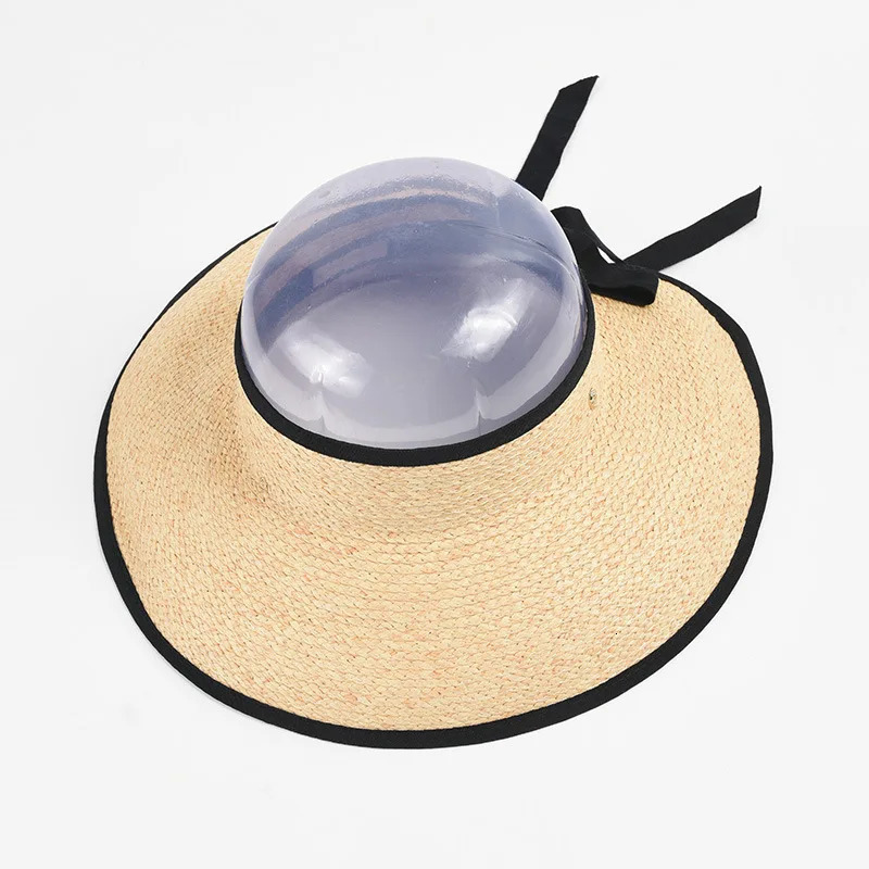 USPOP Women Sun Hats Natural Raffia Straw Hats Bowknot Wide Brim Beach Hats 250219