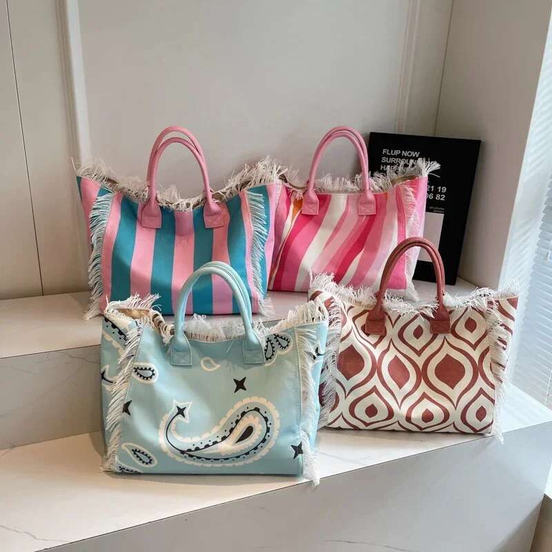 Canvas Material 2024 Quality Women's Shoulder Solid Color High Beauty Fashion Tote Bag Soft Versatile Popular Handbag swissmilitary