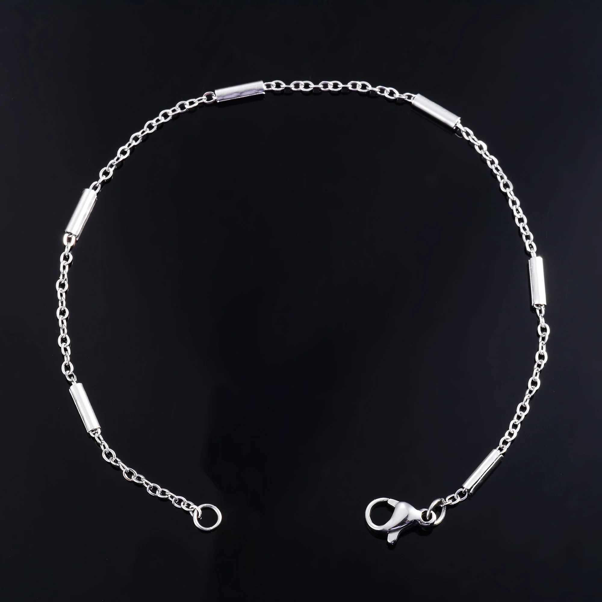 2mm Wide Stainl Steel Bracelet for Women Ladies Hand Cylinder O Chain with Extender Bangle Girl Anklet Jewelry AccoriesXJ250219