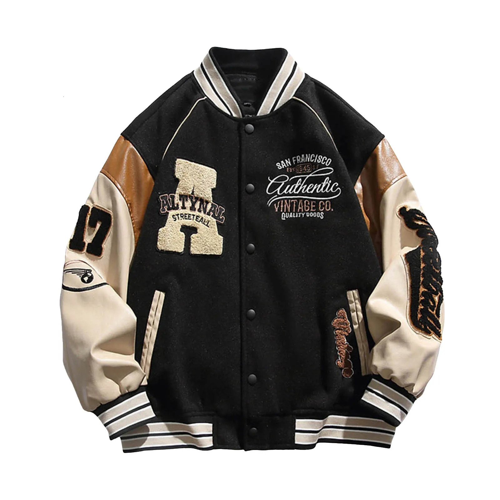 Mens Streetwear Letter y Baseball Jacket Spring Autumn Long Sleeve Scrub Leather Bomber Jackets Button Up Outerwears 250210