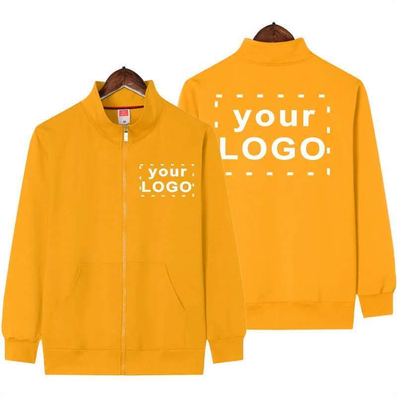 Men's Casual Zippered High Neck Jacket, Custom Print, Embroidery, Company Logo, Outdoor Sports, Custom Workwear, 4XL