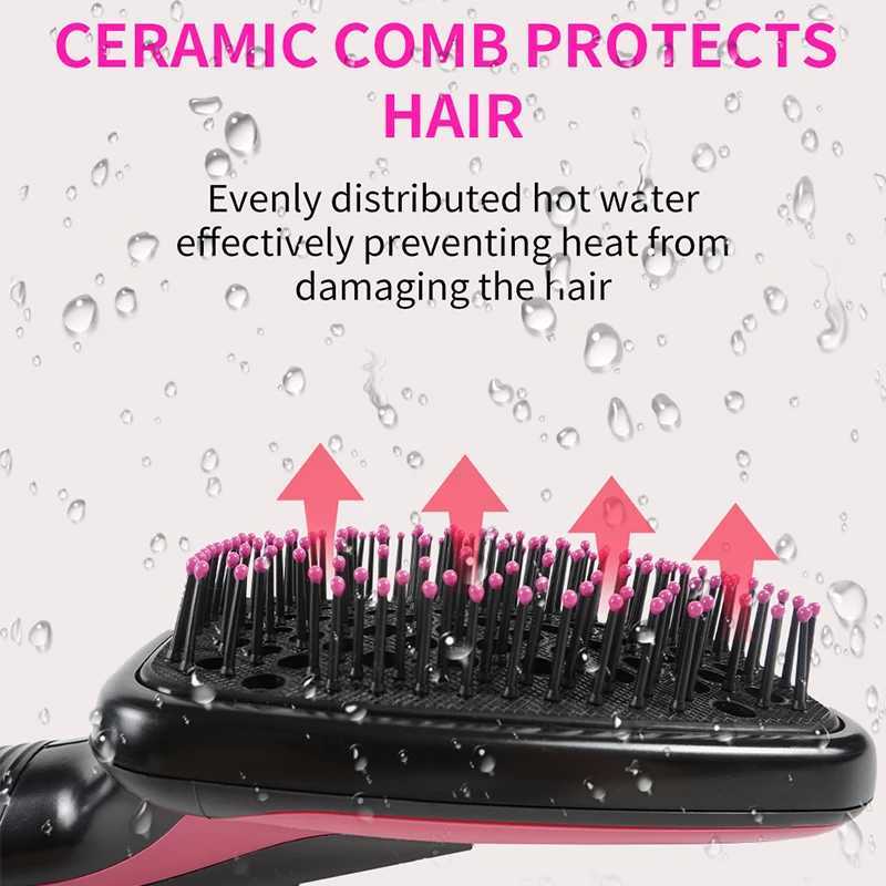 Hair Dryer One Step Electric Hot Air Brush Travel Hairdryer Hairbrush Professional Hair Straightening Hairbrush Styling Tool W250220