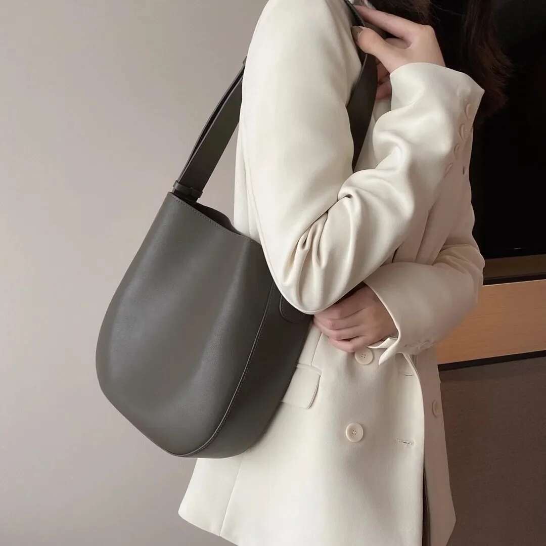 Fashionable Bucket Bag, Handbag, Genuine Leather Shoulder Urious Crossbody Bag, Casual Women's Bag