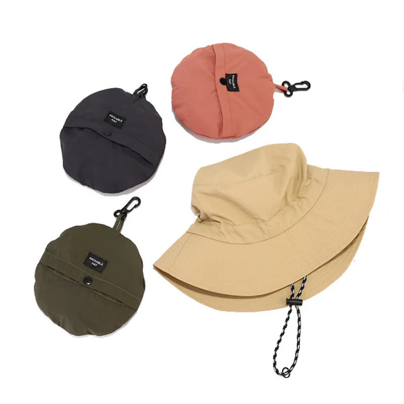 Quick drying fisherman hat womens outdoor sun protection Panama waterproof camping folding Bob bucket 250117