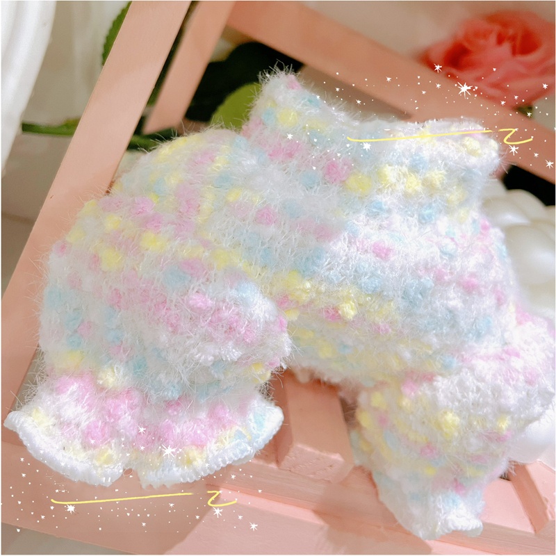 Small Dog Sweater with Candy Colored Plush Knit Fashionable Bubble Sleeve Dog Sweater Cold Weather Puppy Clothes for Chihuahua, Yorkie, Teddy and Smal