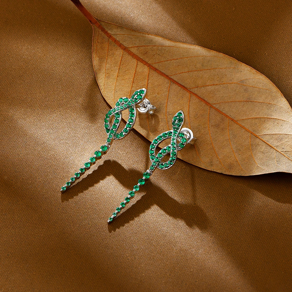 CHARMING Creative Snake Stud Earrings Retro Green Nano Earring for Women S925 Silver Sterling Hiphop Party Fine Jewelry 250220