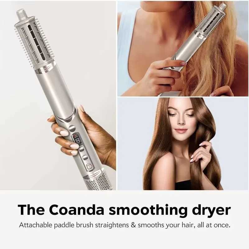 Professional 8 in High-Speed Brushless Foldable Ionic Hair Blow Dryer Hot Air Brush FlexStyler with Interchangeable Heads W250220